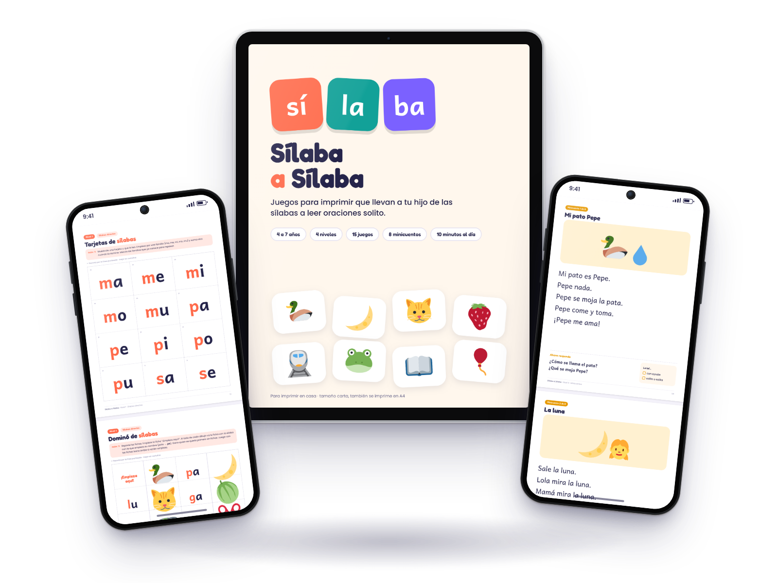 Sílaba a Sílaba completo en tablet y celulares
